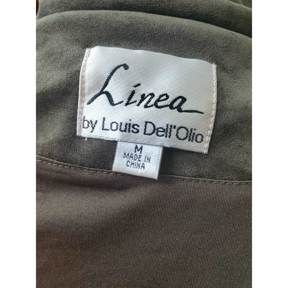 Linea Women Green Polyester Long Sleeve High Neck Full Zip Front Casual Jacket M - Picture 2 of 11